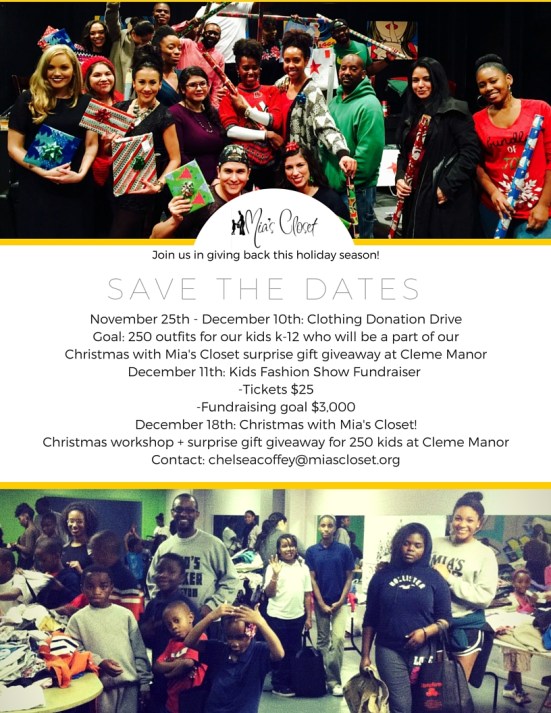 Save the Dates! Christmas with Mia's Closet